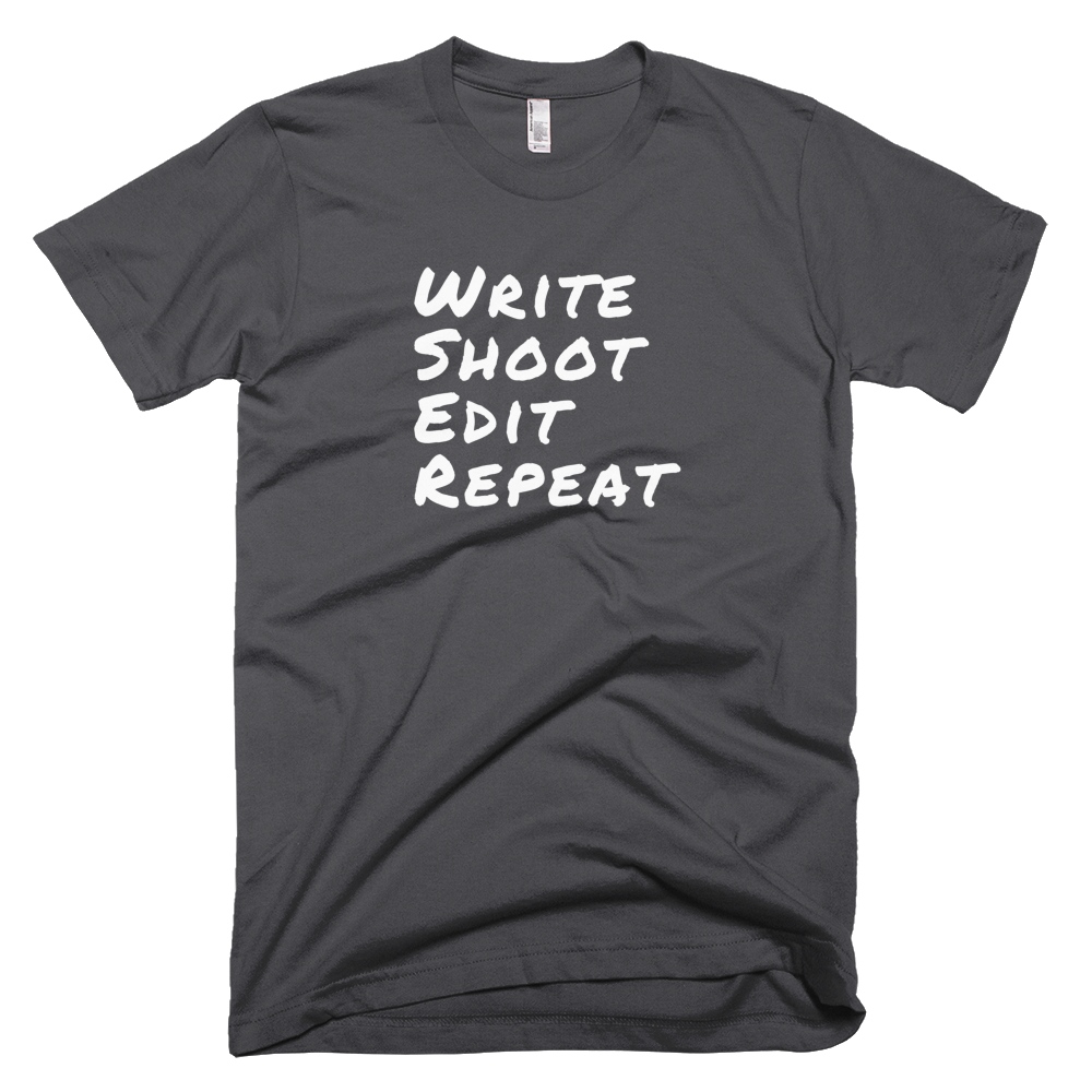 Write Shoot Edit Repeat Short-Sleeve T-Shirt