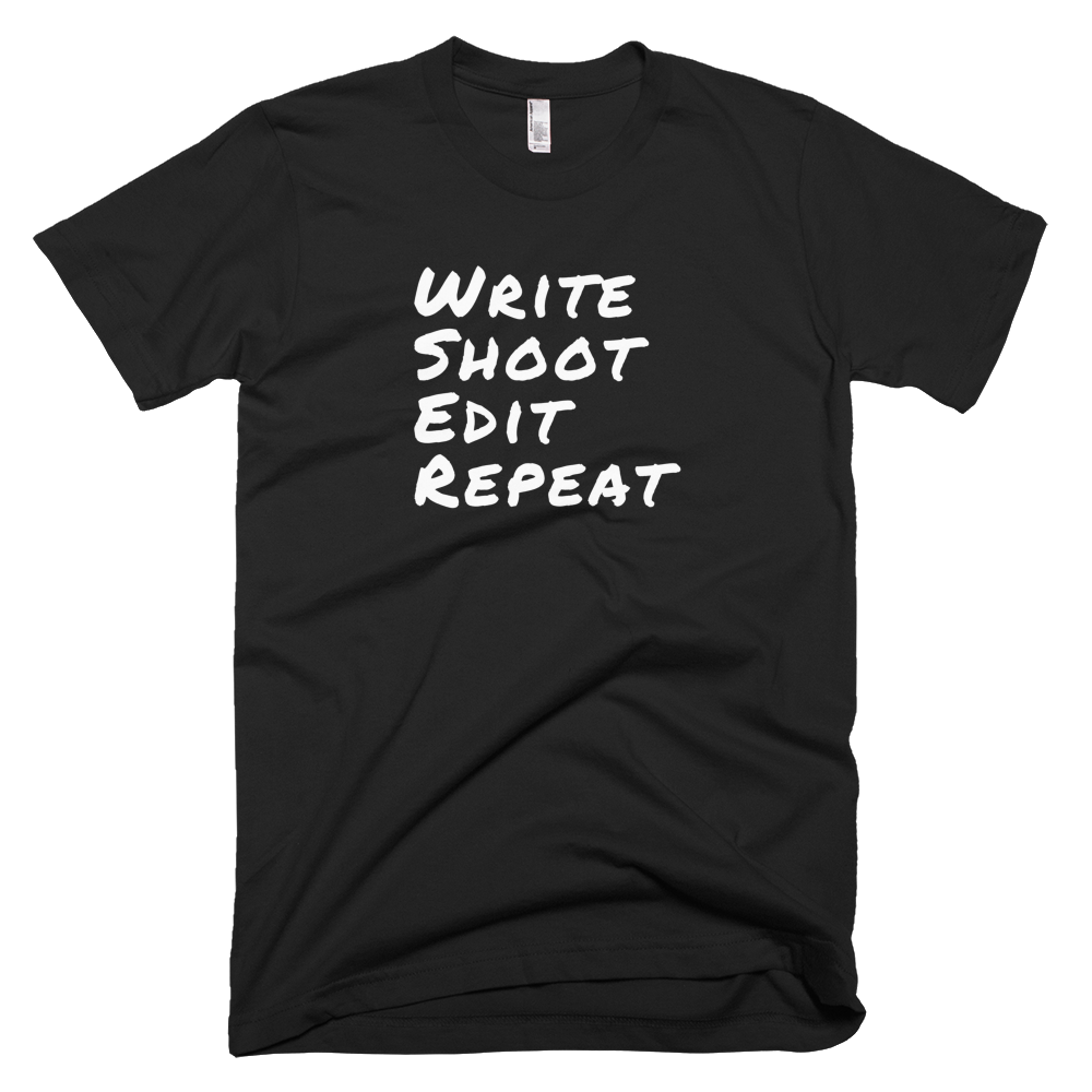 Write Shoot Edit Repeat Short-Sleeve T-Shirt